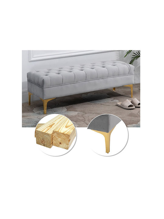 Wooden Gray Bench Stool 118x45x42cm