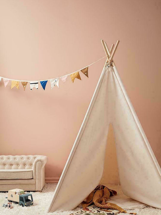 Kids Concept Παιδική Σκηνή Ινδιάνικη Λευκή για 3 χρονών και άνω