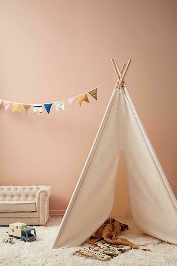 Kids Concept Kids Indian Teepee Play Tent for 3+ years White