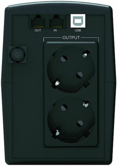 Conceptronic ZEUS01ES UPS Line-Interactive 650VA 360W με 2 Schuko Πρίζες