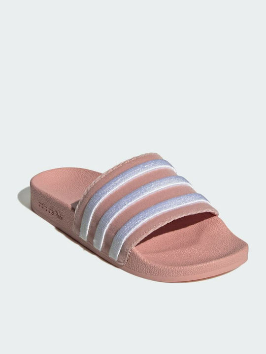 Adilette Слайдове в Розов Цвят