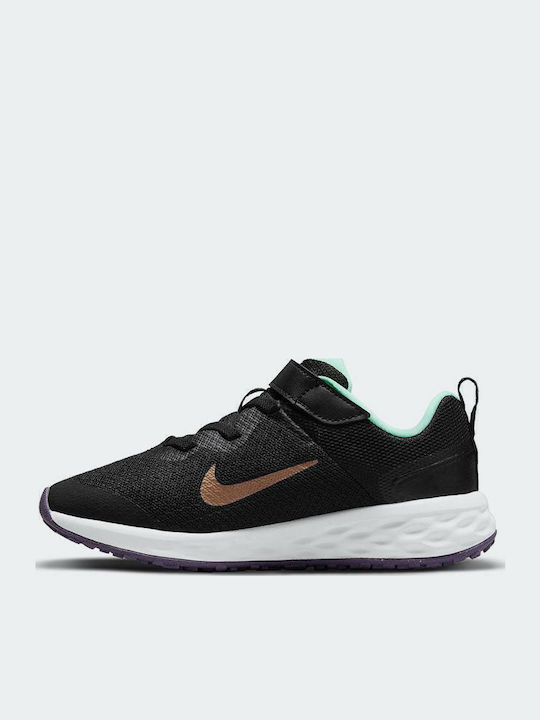 Revolution Revolution Kids Sports Shoes Running with Hoop & Loop Closure Black / Metallic Red Bronze / Pink Foam