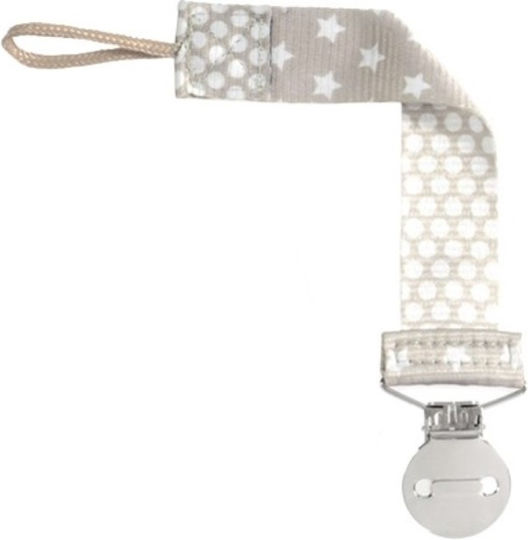 Chicco Pacifier Ribbon Fashion Cream Made of Beige Fabric