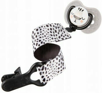 Lovi Baby Κορδέλα Πιπίλας Salt & Pepper από Ύφασμα Μαύρη