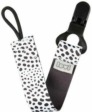 Lovi Baby Κορδέλα Πιπίλας Salt & Pepper από Ύφασμα Μαύρη