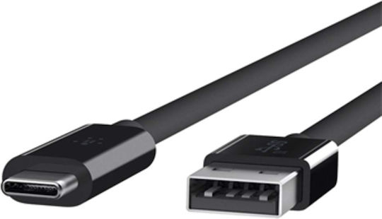 Belkin 3.1 USB-A to USB-C Cable USB 3.1 Cable USB-C male - USB-A PD Μαύρο 1m F2CU029BT1M-BLK