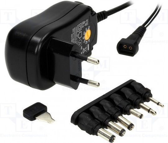 Minwa Universal Power Adapter Adjustable Voltage 3 to 12V 1A with Power 12W with Plug Set (MW 3K10GS)