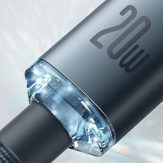 Baseus Crystal Shine Braided USB-C to Lightning Cable 20W Blue 1.2m (CAJY000203)