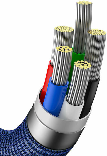 Baseus Crystal Shine Braided USB-C to Lightning Cable 20W Blue 2m (CAJY000303)