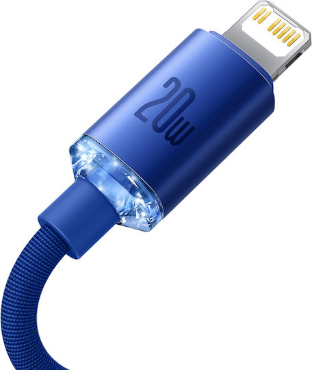 Baseus Crystal Shine Braided USB-C to Lightning Cable 20W Blue 2m (CAJY000303)