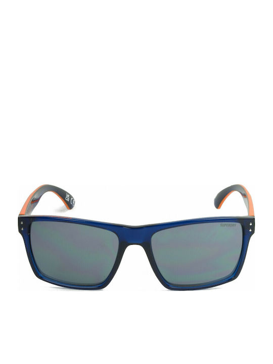 Superdry Kobe Sunglasses Blue with Acetate Frame & Black Lens Superdry Kobe Sunglasses Blue with Acetate Frame & Black Lens
