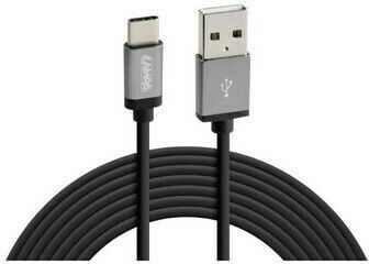 Lampa Silver Line USB 2.0 Cable USB-C male - USB-A Μαύρο 2m L3889.1