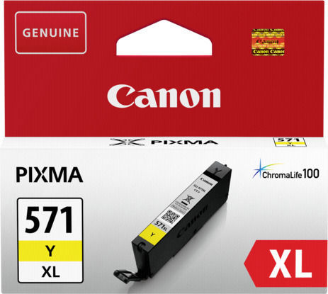 Canon CLI-571XL Γνήσιο Μελάνι Εκτυπωτή InkJet Κίτρινο (0334C001)