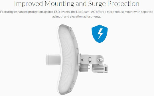 Ubiquiti LiteBeam AC Gen2 External WiFi Parabolic Antenna 23dBi with Ethernet Connection LBE-5AC-Gen2