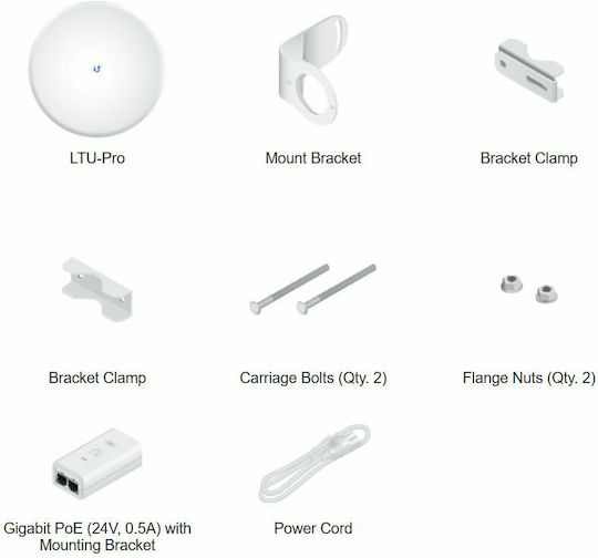 Ubiquiti LTU-Pro Εξωτερική Κεραία WiFi Παραβολική 24dBi με σύνδεση Ethernet