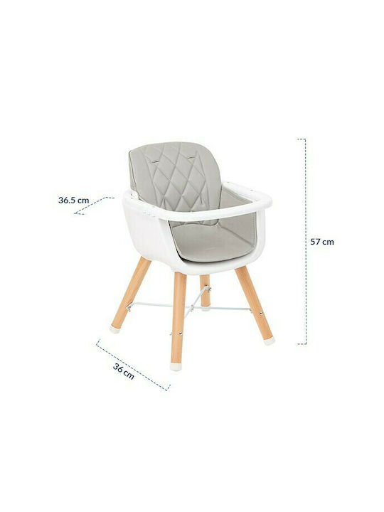 Kikka Boo Woody Baby Highchair 2 in 1 Gray