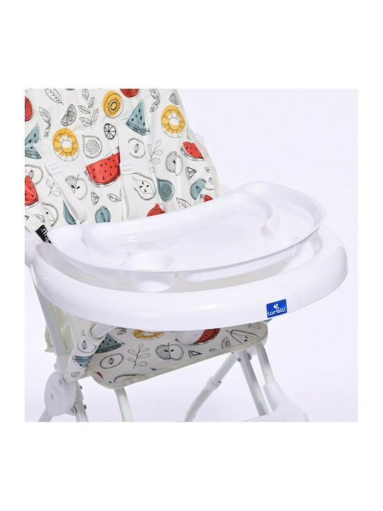 Lorelli Bonbon Foldable Highchair with Metal Frame & Fabric Seat Green Birthday