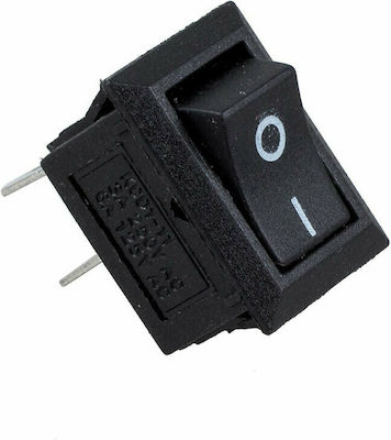 Rocker switch 2pol./2pin 250V 6A Μαύρο