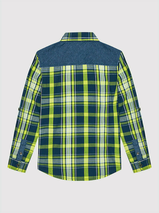 Guess Kids Checked Shirt Green