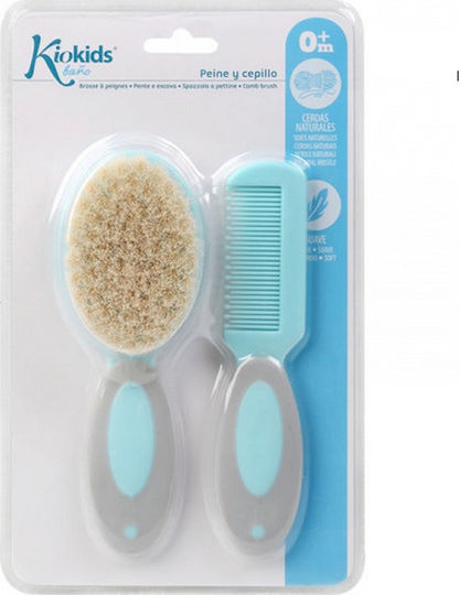 Kiokids Baby Brush & Comb Blue 2pcs