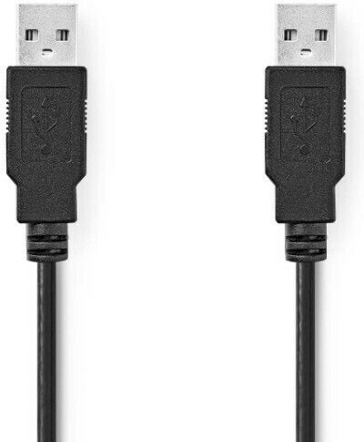 Nedis USB 2.0 Cable USB-A male - USB-A male 5m (CCGP60000BK50)