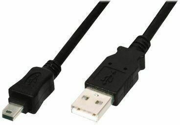 Digitus USB 2.0 Cable USB-A male - mini USB-B male 1.8m (AK-300130-018-S)