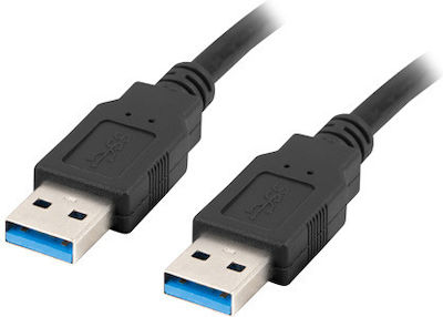 Lanberg USB 2.0 Cable USB-A male - USB-B male Μαύρο 1.8m (CA-USBA-30CU-0018-BK)