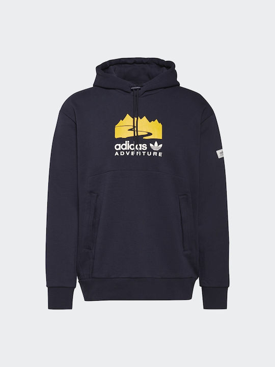 Adventure Φούτερ με Κουκούλα Navy