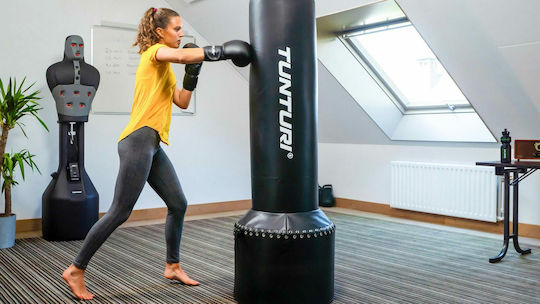 Tunturi Free Standing Bag Synthetic Filled Punching Bag 170cm Black