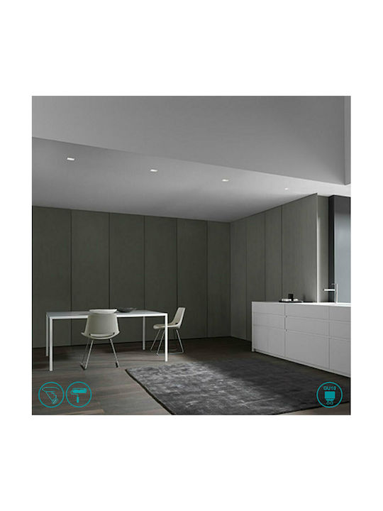 Gea Luce Astra Round Plaster Recessed Spot with Socket GU10 Copper 12x12cm. 1pcs