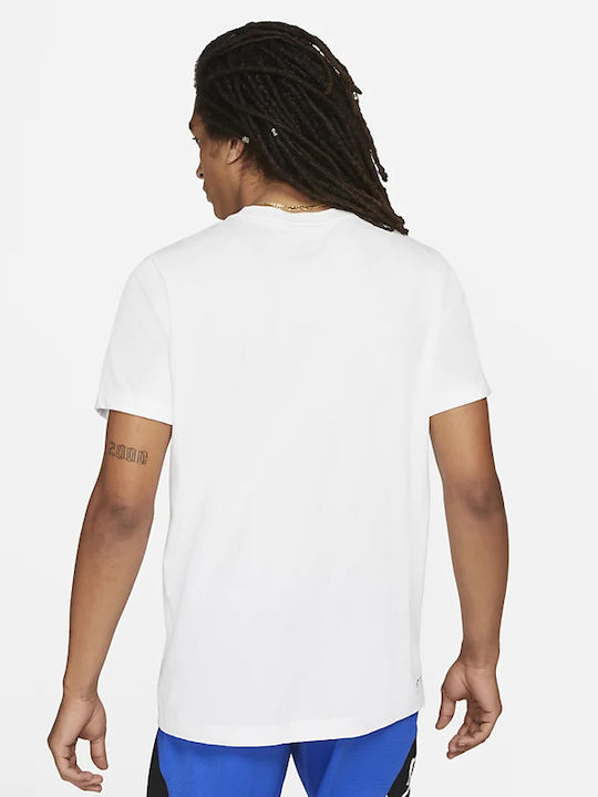 Jordan Jumpman Ανδρικό T-shirt Λευκό με Λογότυπο