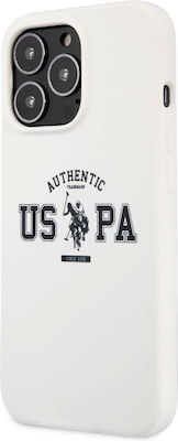 U.S. Polo Assn. Authentic Logo Back Cover Σιλικόνης Λευκό (iPhone 13 Pro)