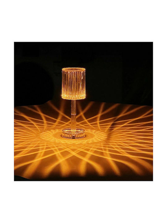 Plastic Table Lamp LED with Copper Shade and Base