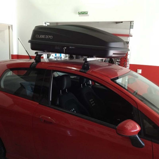 Levup Cube Car Roof Box with Single Opening and 370lt Capacity Black