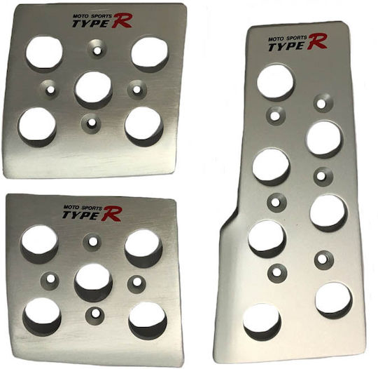 Auto Gs Type R 2407 Pedalsatz Universal Aluminium Silber 3Stück