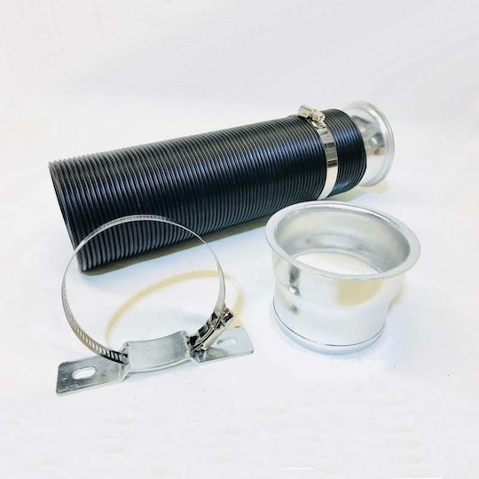 Auto Gs Car Air Intake Σωλήνας Εισαγωγής Κρύου Αέρα Φ76 Ασημί 0016815