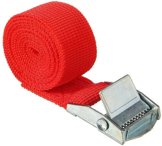 Autoline Car Luggage Strap with Ratchet Red 500x2.5cm