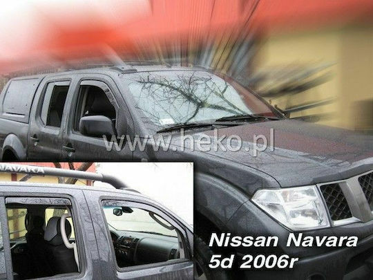 Heko Комплект Ветробрани Dark Fime за Nissan Navara / PickUp 4D 2005-2014 4бр