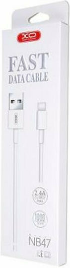 XO NB47 Regular USB 2.0 spre micro USB Cablu Alb 1m (XO-NB47M) 1buc