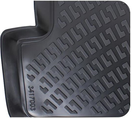 Rizline Set of Front and Rear Mats 4pcs Tray Type for Mercedes-Benz A Class 2012-2017 Black