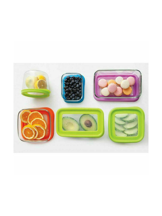 Bormioli Rocco Lunch Box Glass Μπλε 15x15cm 1pcs