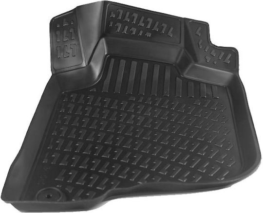 Rizline Set of Front and Rear Mats 4pcs Tray Type for Mitsubishi L200 2005-2018 Black