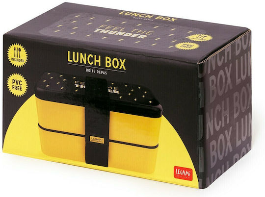 Legami Milano Plastic Yellow Lunch Box With Compartments 350ml