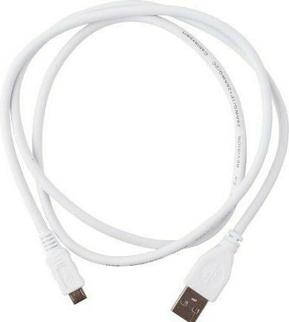 Cablexpert Regular USB 2.0 to micro USB Cable Λευκό 1m (CCP-MUSB2-AMBM-W-1M)