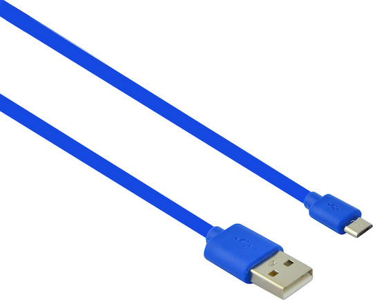Lamtech 1m Regular USB 2.0 to micro USB Cable Blue (LAM445172)