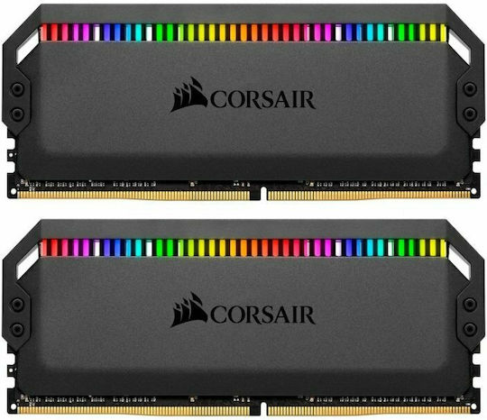 Corsair Dominator Platinum RGB DDR4 64GB RAM με 2x32GB Modules και Ταχύτητα 3200 για Desktop