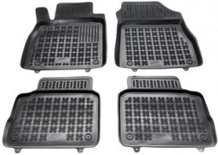 Rezaw Plast Set of Front and Rear Mats 4pcs Tray Type for Nissan Micra 2017+ Black