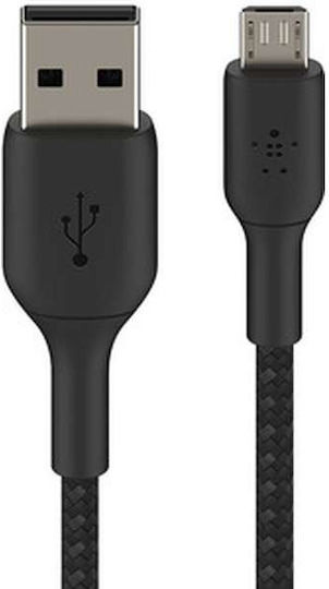 Belkin Geflochten USB 2.0 auf Micro-USB-Kabel Schwarz 1m (CAB007bt1MBK) 1Stück