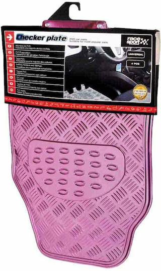Satz Vorder- und Hintermatten Universal 4Stück aus Aluminium Rosa