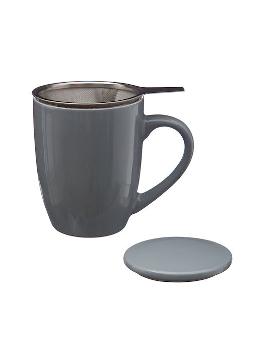 Secret de Gourmet Mug Ceramic with Lid Gray 320ml